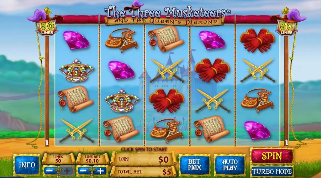 Slot The Three Musketeers and The Queen's Diamond Gratis