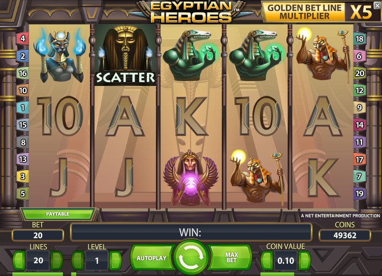 slot machine egyptian heroes